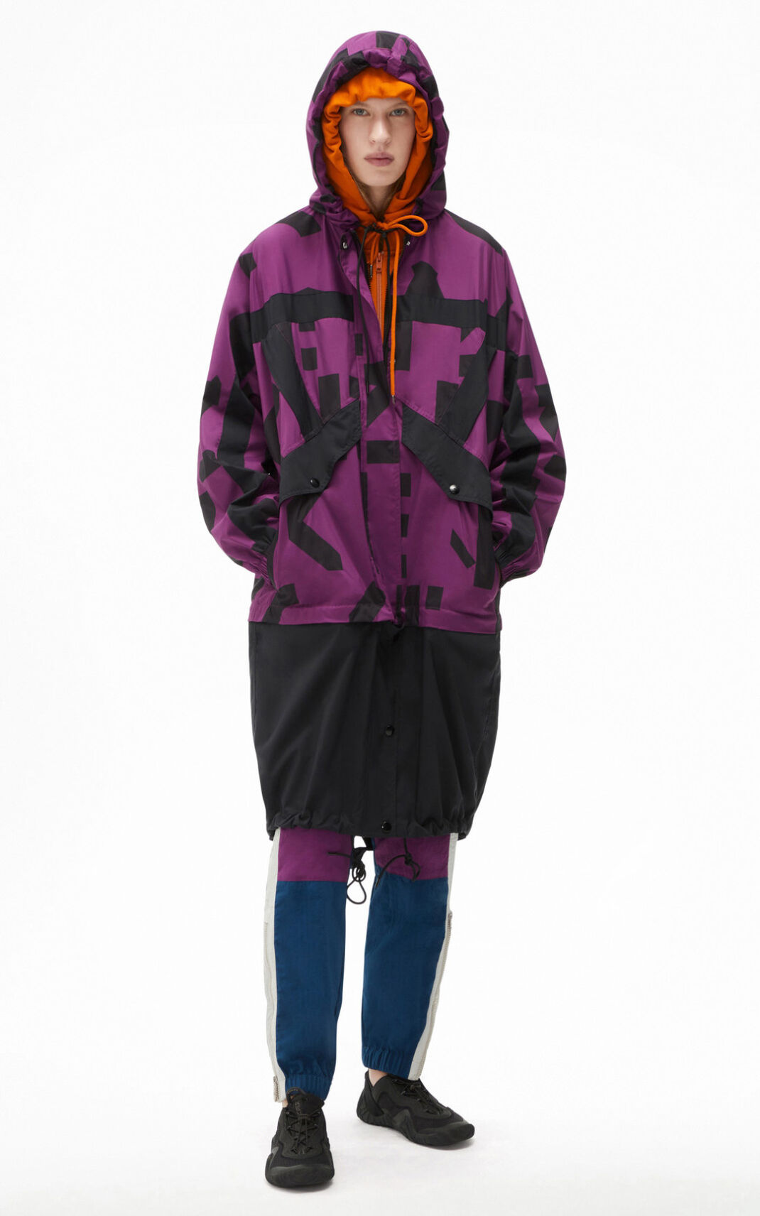 Parka Kenzo Sport long windstopper with monogram Mujer Moradas - SKU.0073568